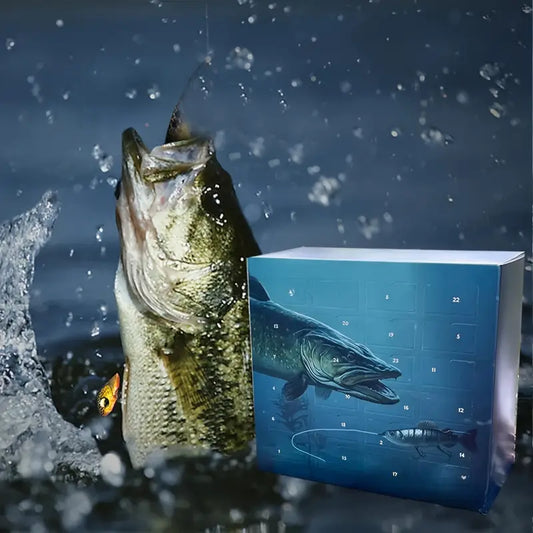 LADVENTLURES 2024, Fiskeadventskalender, Fiskeagn, julegaver til kjøttetende