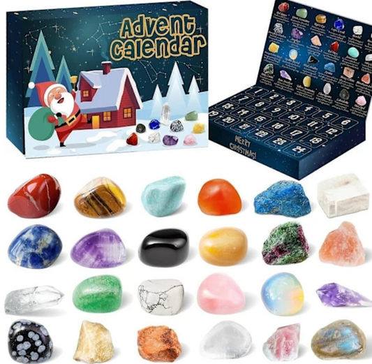 Adventskalender 2024 – 24 Natuurlijke Kristallen en Agaat