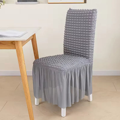 Seersucker Stoelhoezen met Rokdetail - Perfect voor Bruiloften, Feesten en Home Decor