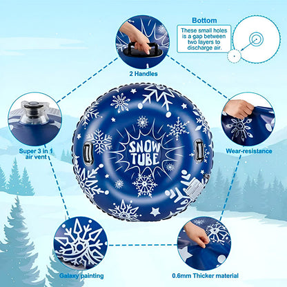 Uppblåsbar Snowrider Pulkatub med Handtag